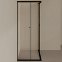 Box Canto de Vidro Temperado 8mm com Perfil Preto