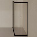 Box Canto de Vidro Temperado 8mm com Perfil Preto