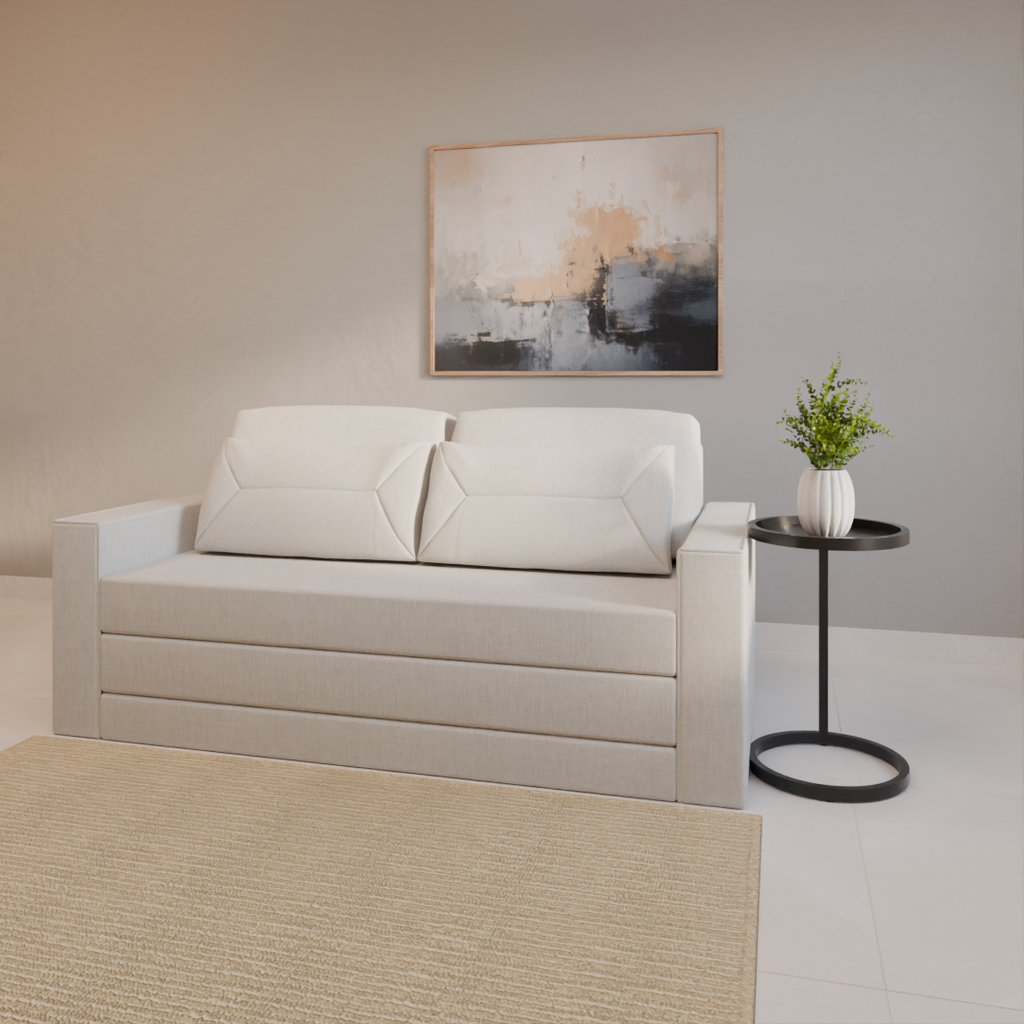 Sofá-Cama Evans Bell Arte 192x91x91cm (LxPxA) Cinza Claro