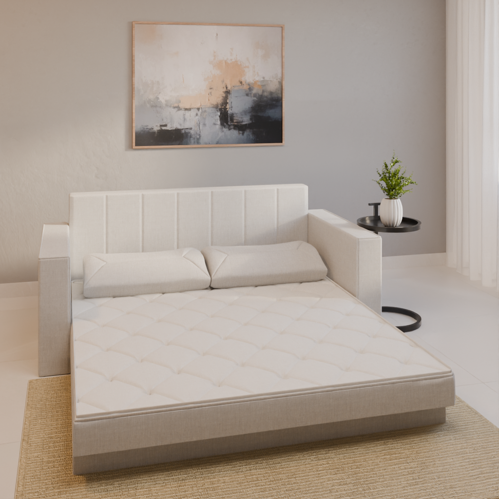 Sofá-Cama Evans Bell Arte 192x91x91cm (LxPxA) Cinza Claro