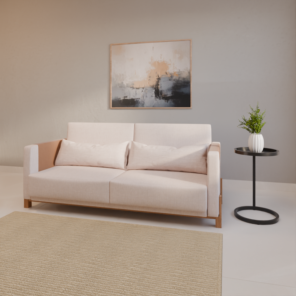 Sofá Sela Sofani 200x95x90cm (LxPxA) 2432 Cinza Claro