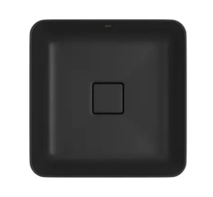 Cuba Quadrada de Sobrepor 40cm Ébano Fosco Código L.21040.94