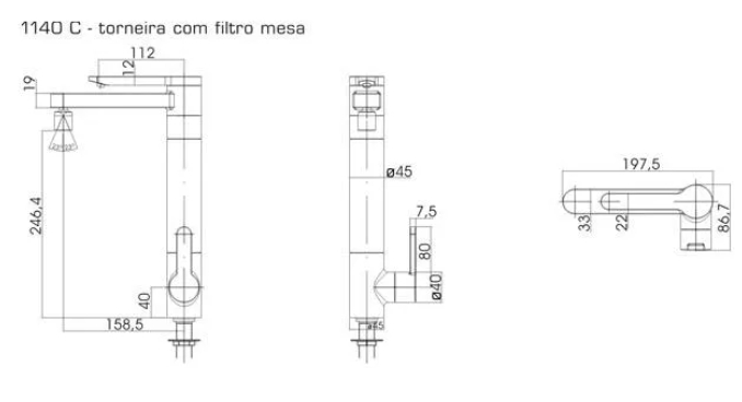 Torneira De Mesa Com Filtro Para Cozinha Twin Cromado Deca Código 1140.C