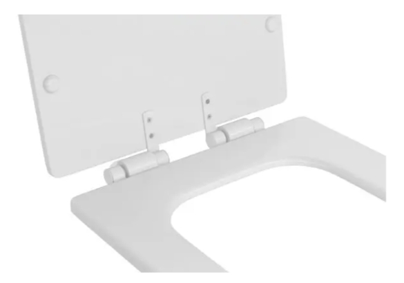 Assento Deca Quadra Poliéster com Slow Close Branco AP217.17