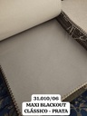 Cortina Blackout Prata 2x 2,40m e Gaze Linho Prata 2x 2,75m - Vão 2,40 Largura x 2,45 Altura