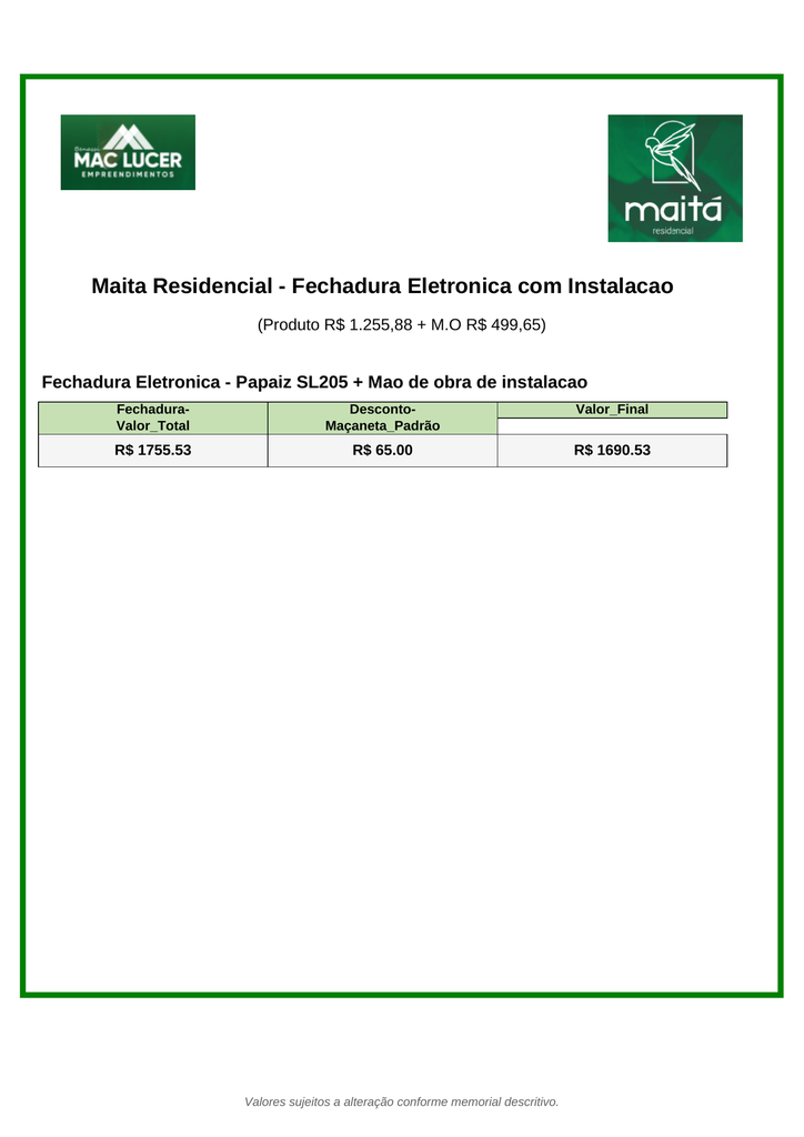Fechadura Eletrônica - Papaiz - Smart Lock SL205 - Preto