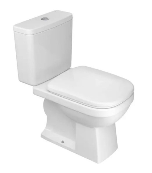Kit Deca para Banheiro - Bacia Branca, Cuba Quadrada sobrepor Branca e Metais Cromados (Banheiro) Tipo 3