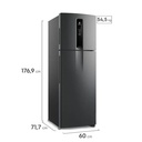 Geladeira Electrolux Frost Free Duplex Efficient com AutoSense cor Inox Look 390L (IF43S)