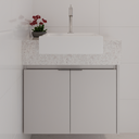 Armário de Banheiro Long Stay Porta Giro Cinza Cobalto (Sudoeste / Bias Fortes - Apt 07 e 11)