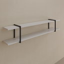 Conjunto de 2 Prateleiras Long Stay Smart 180 cm x 26 cm Cinza