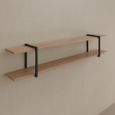 Conjunto de 2 Prateleiras Plus Smart 180 cm x 26 cm Louro Freijó