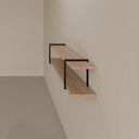 Conjunto de 2 Prateleiras Plus Smart 180 cm x 26 cm Louro Freijó