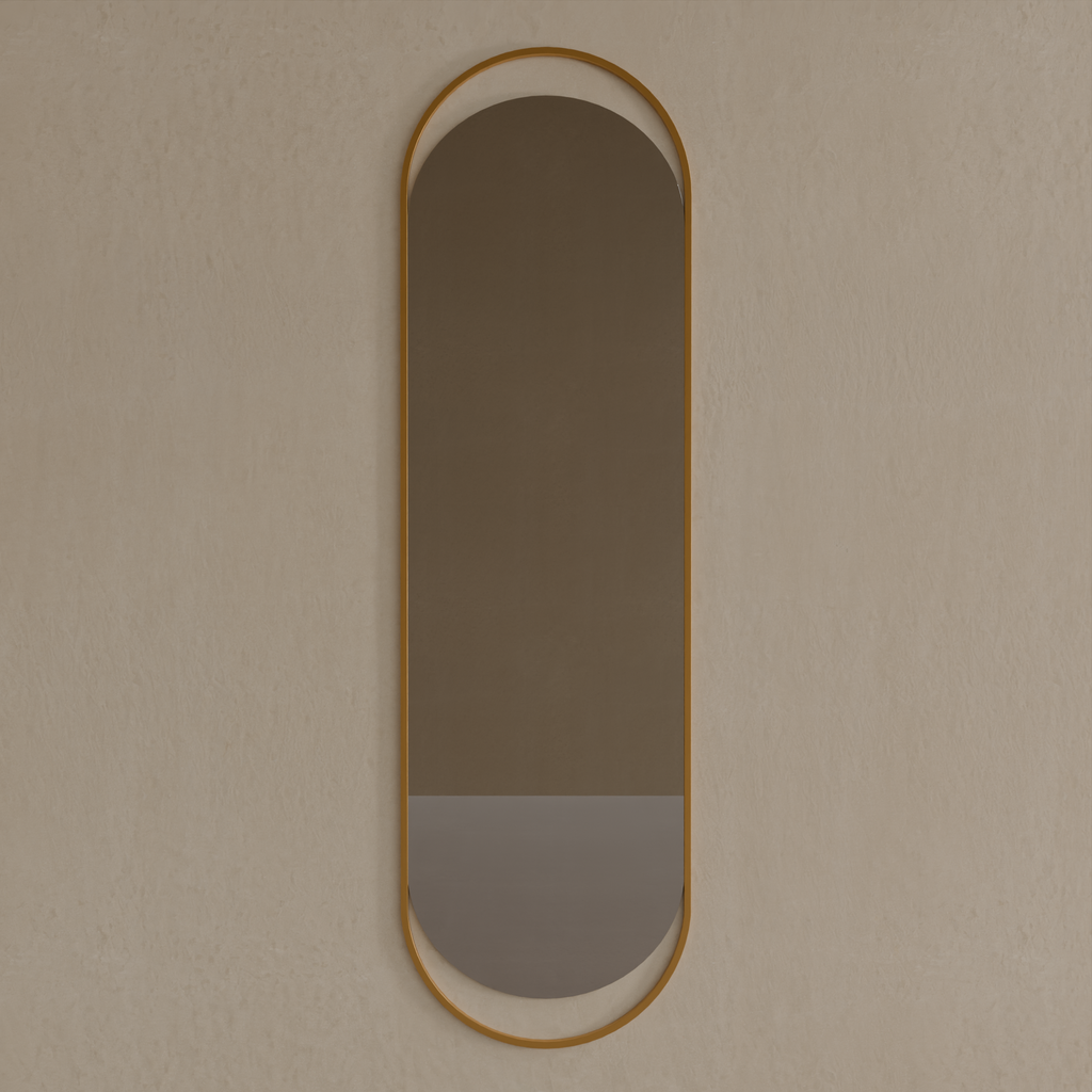 Espelho de Corpo Glam Oblongo 140x43 cm Dourado EDGLD154OB2850