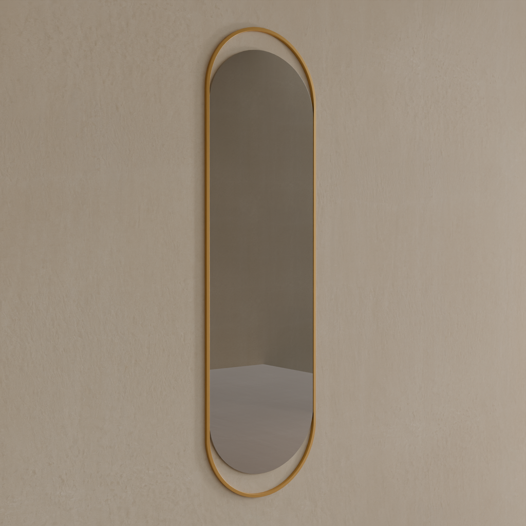 Espelho de Corpo Glam Oblongo 140x43 cm Dourado EDGLD154OB2850