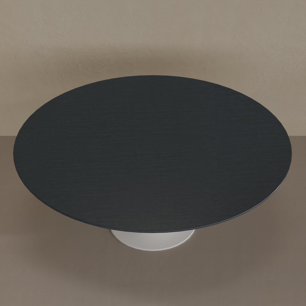 Mesa de Jantar Saarinen Oval 160 x 90 cm Tampo Azul TX Base Branca