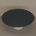 Mesa de Jantar Saarinen Oval 160 x 90 cm Tampo Azul TX Base Branca