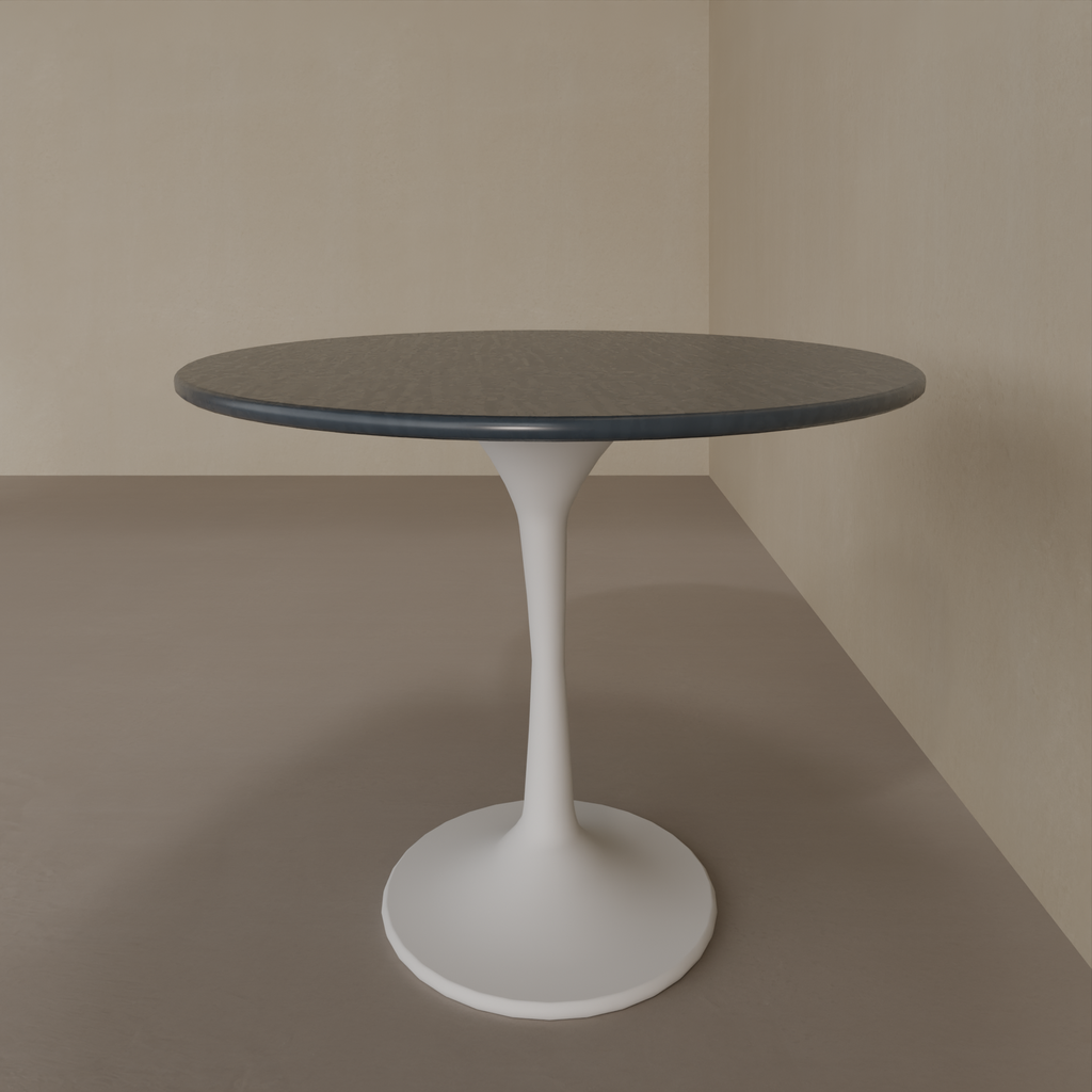 Mesa de Jantar Saarinen Oval 160 x 90 cm Tampo Azul TX Base Branca