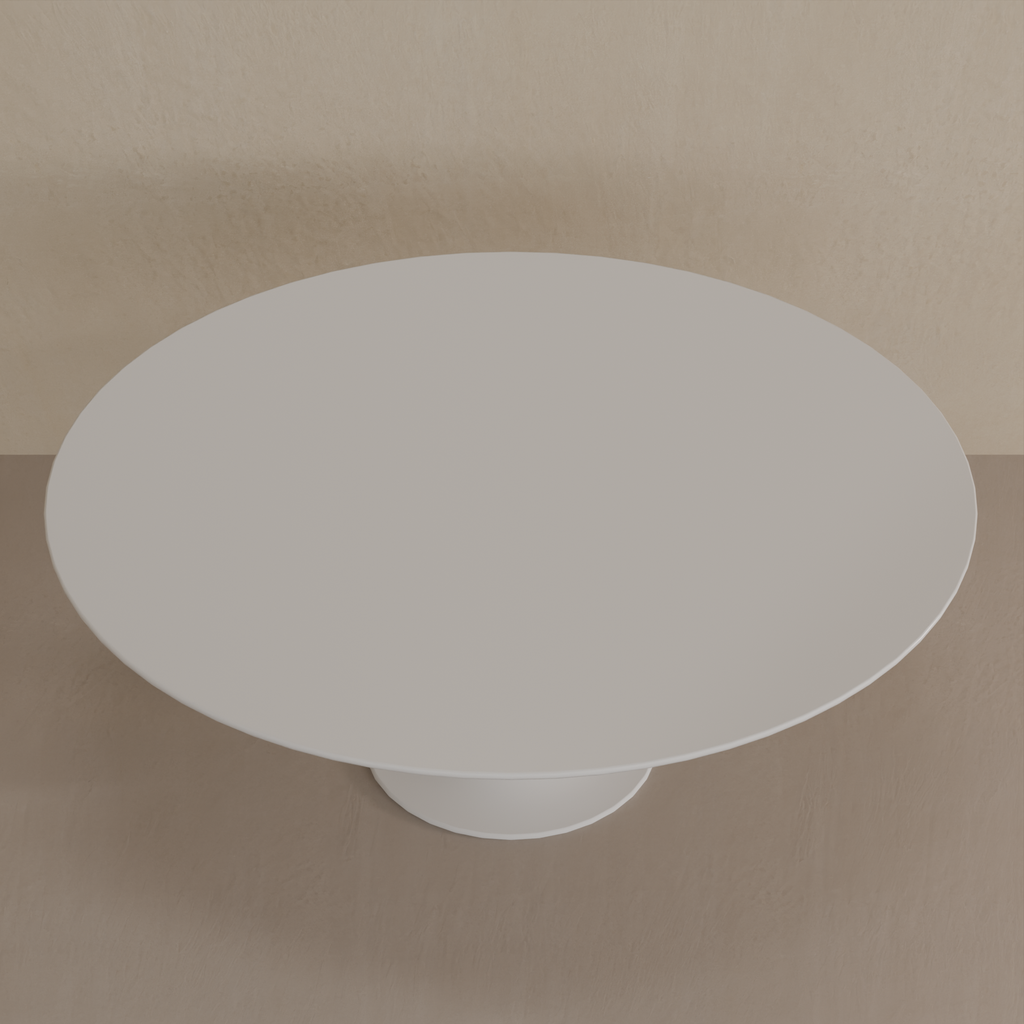 Mesa de Jantar Saarinen Oval 160 x 90 cm Tampo Laca Branca Base Branca