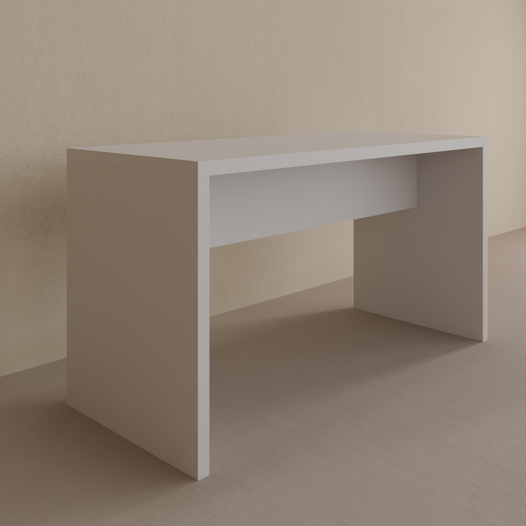 Mesa Escritório 140 x 60cm Cinza Cobalto