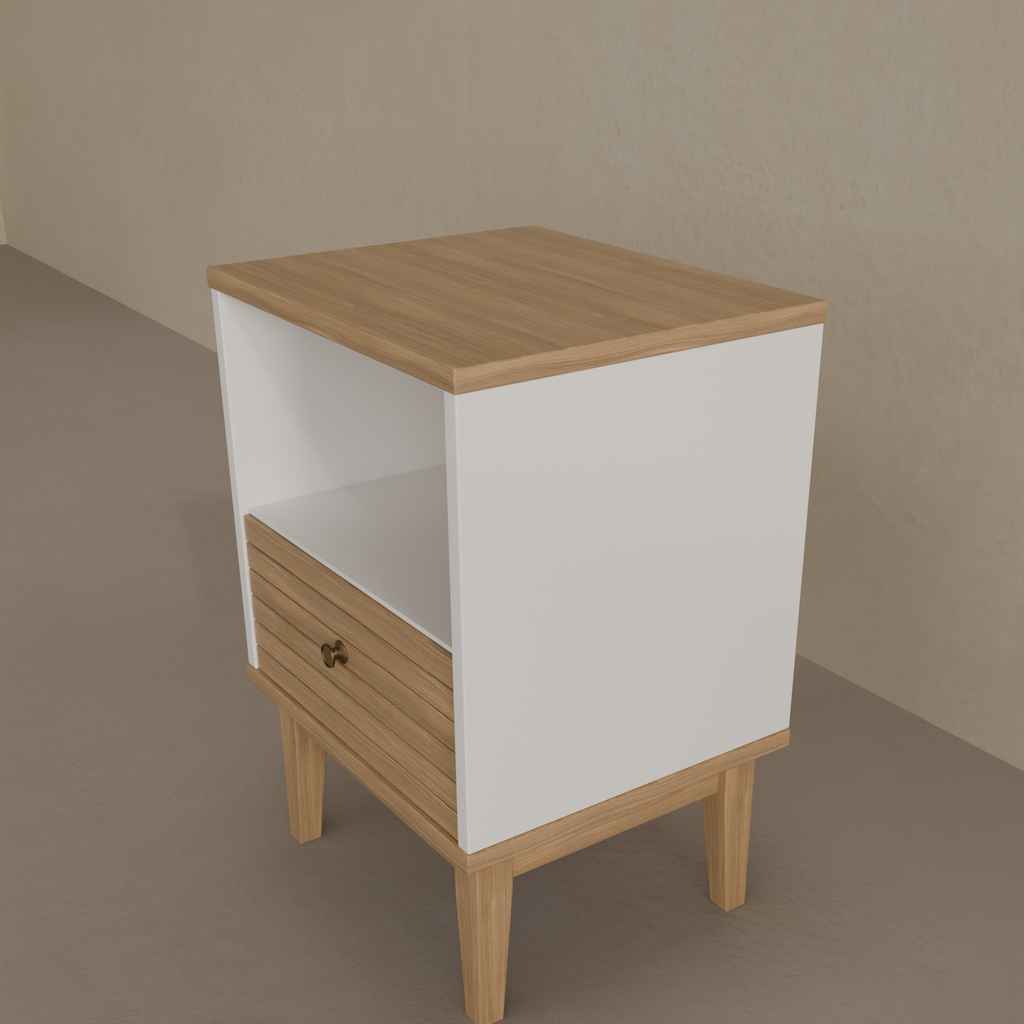 Mesa lateral Quarto MB1041 Cor Branco