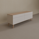 Rack Long Stay Classic 2G 1.4 m Off White e Louro Freijó Imcal