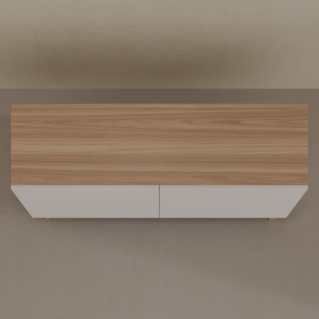 Rack Long Stay Classic 2G 1.4 m Off White e Louro Freijó Imcal
