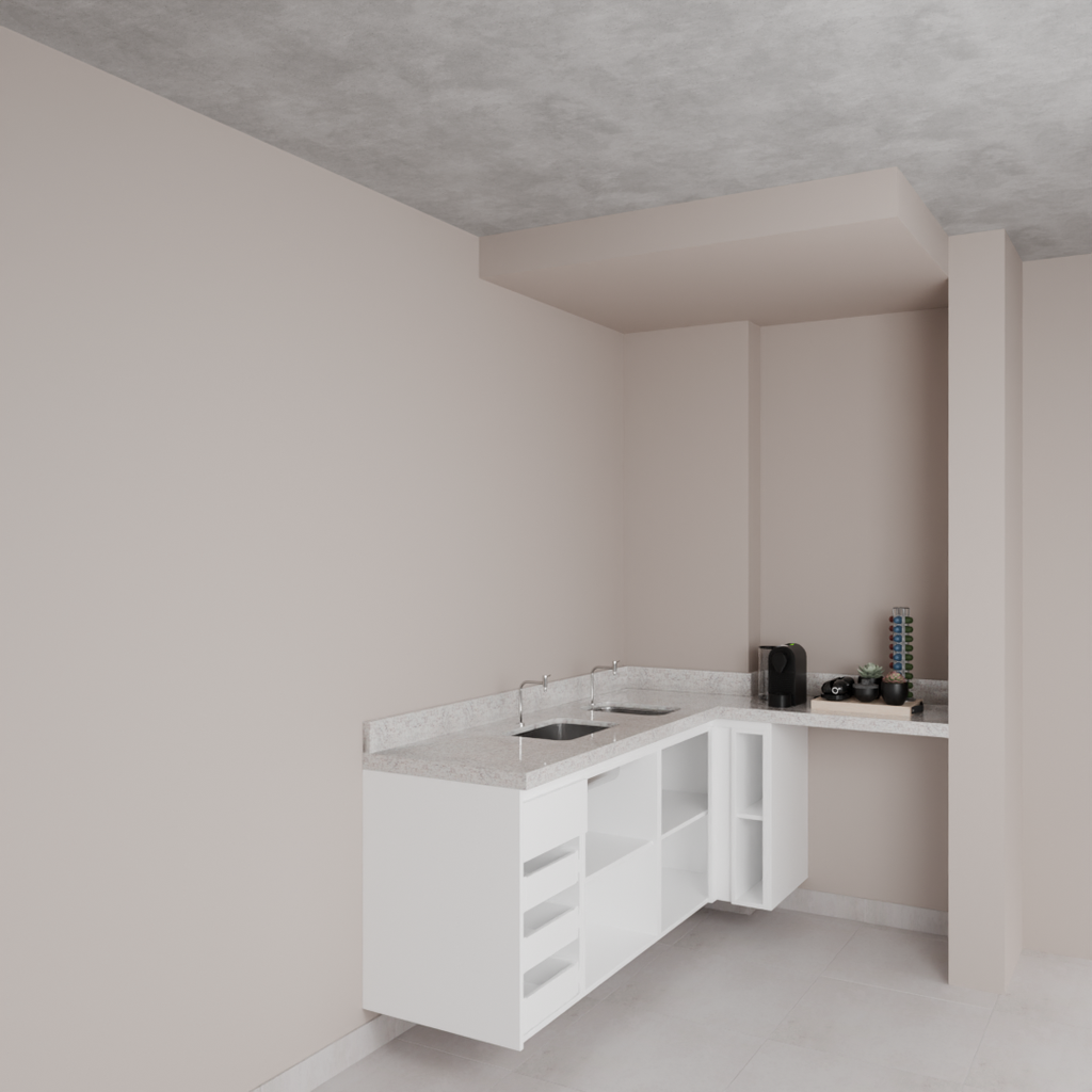 Armário Cozinha Inferior Short Stay Branco Tx (Sudoeste / Bias Fortes - Apt 09)
