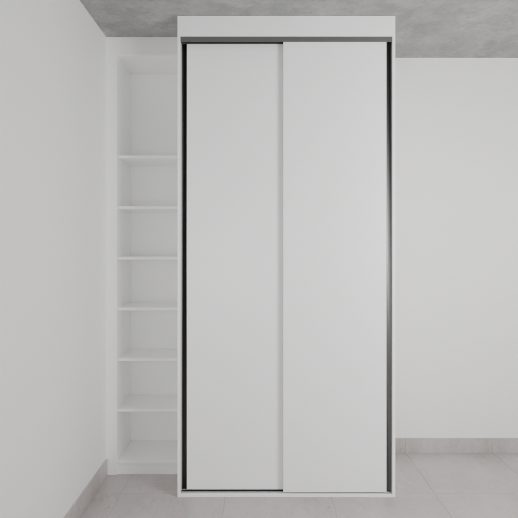 Armário Quarto Long Stay Porta de Correr Branco (Sudoeste / Bias Fortes - Apt 09)
