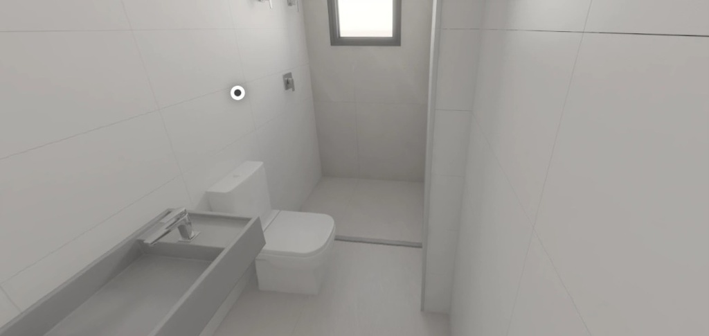 PADRÃO CONSTRUTORA: Piso Porcelanato Ms. Barcelona Cristal +  Revestimento de Parede Eliane Forma acetinado retificado 32,5X 59cm branco (Banho Suíte 1) Tipo I - 2001
