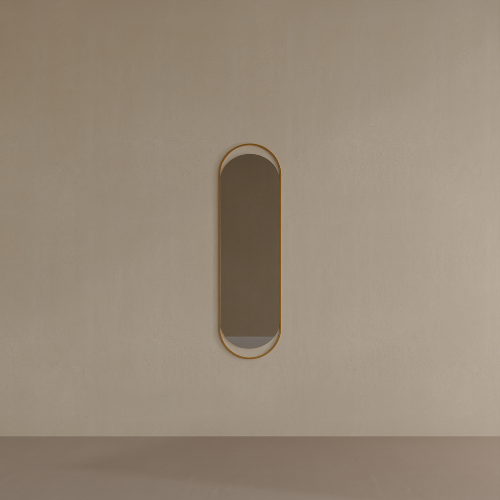 Espelho de Corpo Glam Oblongo Dourado 140x43 cm EDGLD154OB2850