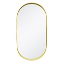 Espelho Decorativo Urban Oblongo Aço Dourado 60x40 cm