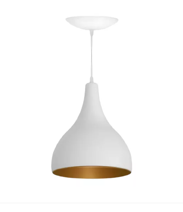 Luminária Pendente Gota Alumínio AL01 Ø15X18 cm Bocal E27