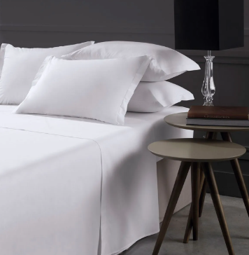 Lençol sem elástico Solteiro Percal 180F 50/50 160 x 240 cm Fio Penteado  Branco