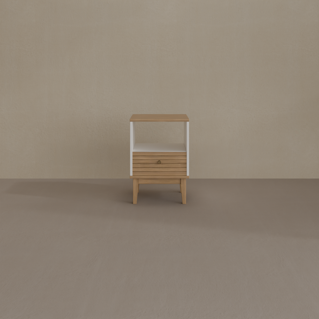 Mesa lateral Quarto MB1041 Cor Branco