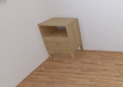 Mesa lateral Quarto MB1041 Cor Mel