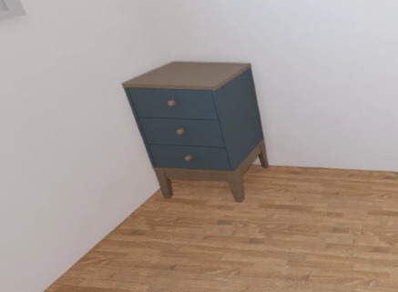 Mesa lateral Quarto MB1021 Cor Azul Petróleo