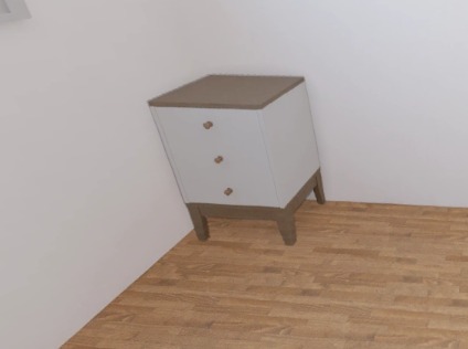Mesa lateral Quarto MB1021 Cor Off White
