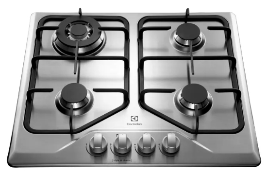 Cooktop 4 Bocas a Gás Inox com Tripla Chama - Bivolt