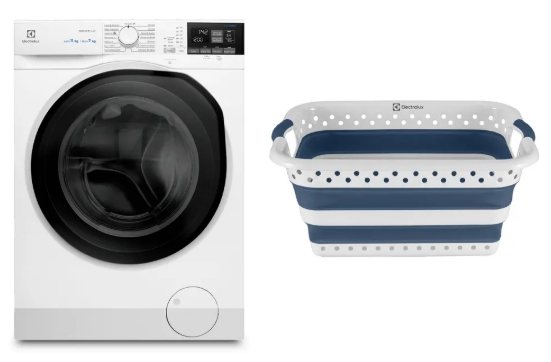 Lava e Seca Electrolux 11kg Branca Inverter Frente (LSP11) + Cesto Dobrável para Roupas Electrolux