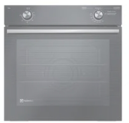 Forno de Embutir a Gás Electrolux 80L Efficient com PerfectCook Preto (OE8GL)