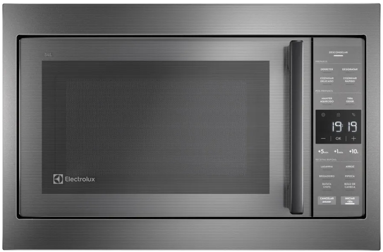 Microondas de Embutir Electrolux 34L Inox Experience com Painel Inteligente (ME3BC) 110 v