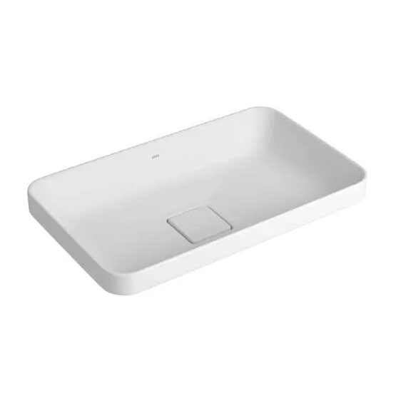 Cuba retangular de sobrepor SlimBranco 50cm Deca