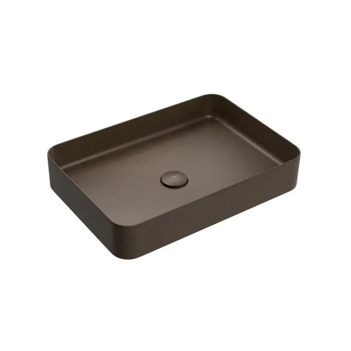 Cuba de apoio retangular Inox cor Corten 50cm Deca
