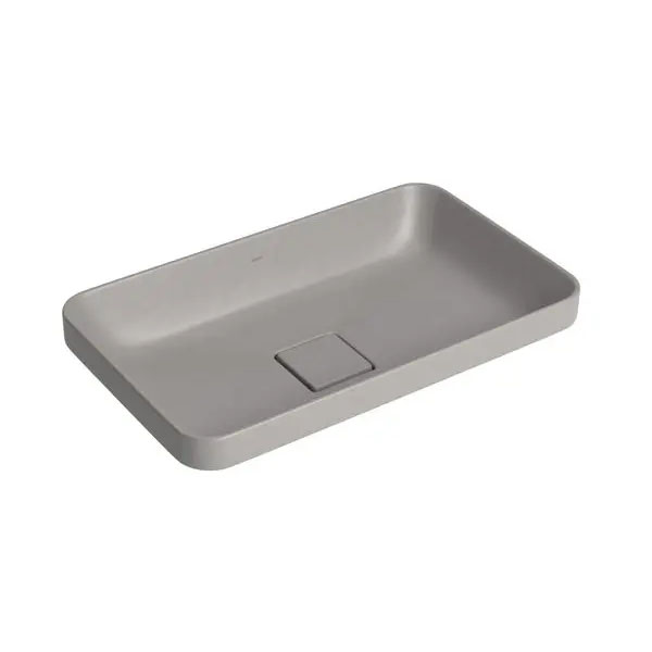 Cuba Retangular de sobrepor Slim SoftAntracite 50cm Deca