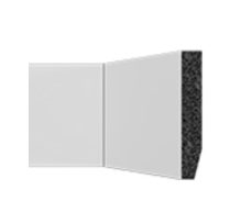 Rodapé branco Santa Luzia 50mm Cód. SL51 RP/B​ ​ ​  Conceito Brisa e Sunset​