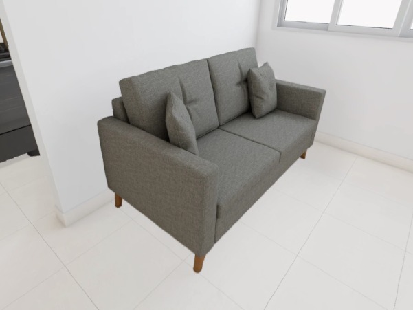 Sofá Viena 1,80m - Tecido Linho Cinza 1455 (Imangai Geribá Todos)