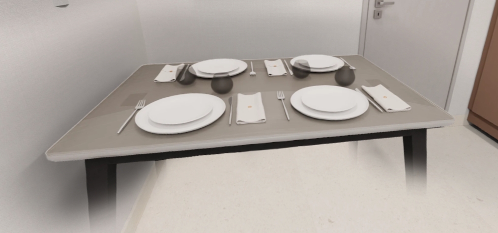 Mesa de Jantar Ditta 120 x 80 - Preta e Laqueado New Off White com vidro 3mm Ferrati 