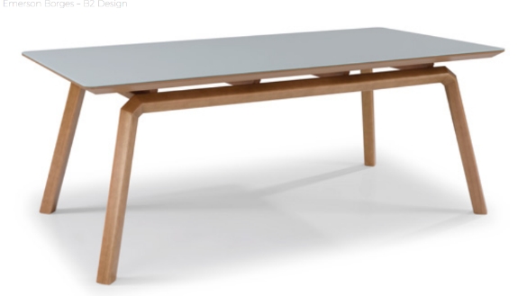 Mesa de Jantar Mesa Eros 120 x 80 - Laqueado Natura Imbuia Ferrati