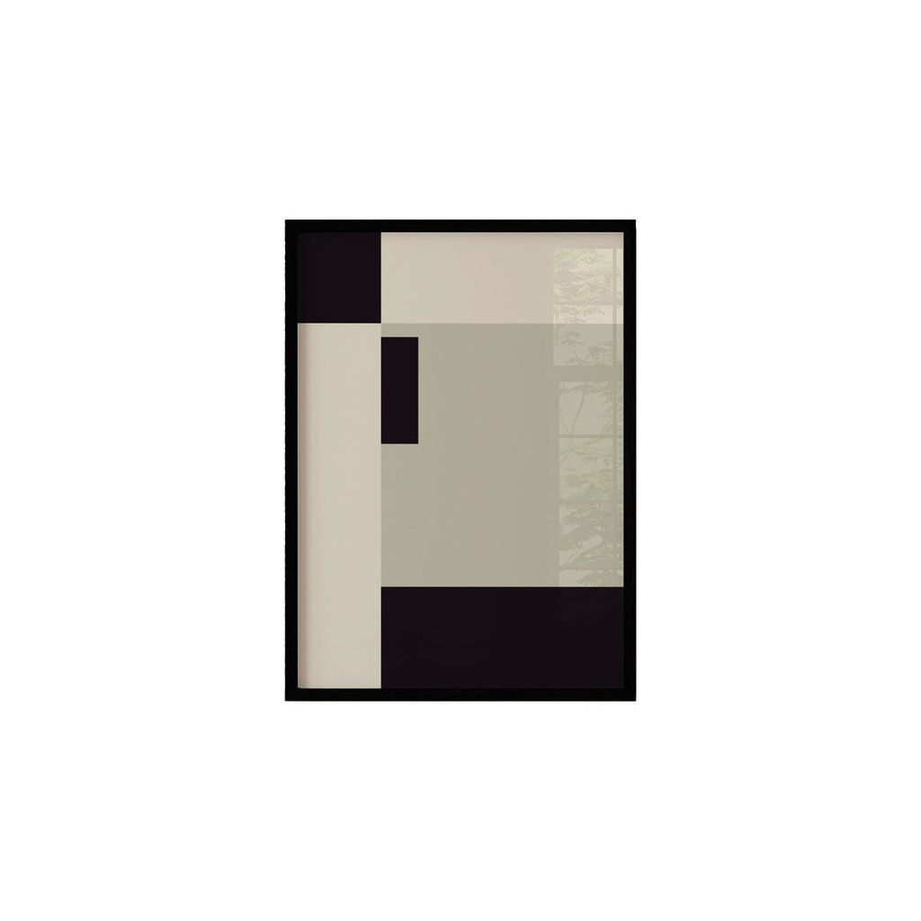 Quadro Decorativo Shades of Grey 3 Moldura Filete Preto sem Vidro 80 x 60 cm