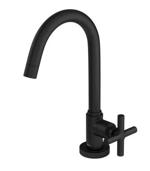Torneira de Mesa Bica Alta Duna Classic para Lavatório Preto Fosco 1198.BL64.MT
